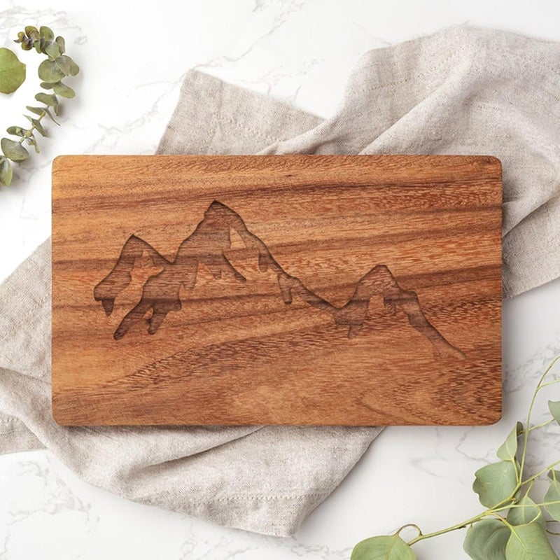 beinkmake Mountain Router Template Acrylic Router Template for Woodworking Inlay Template Charcuterie Board Decorative Router Templates - Image 5